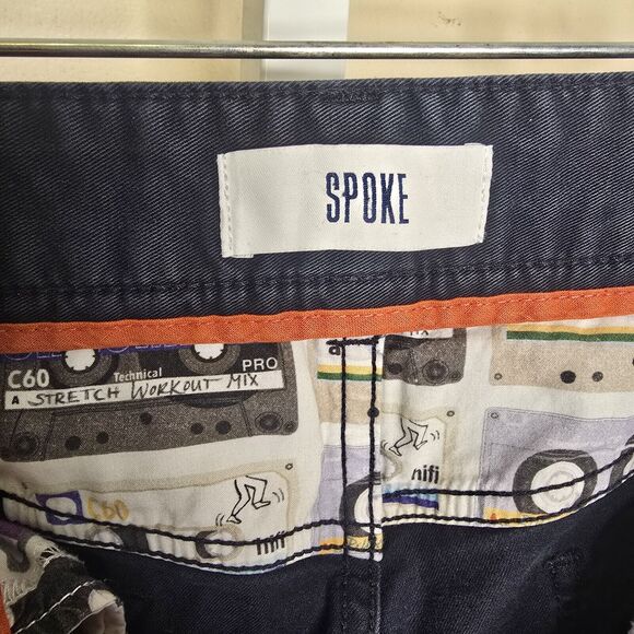 Spoke Fives Build A Chino Jean Blackish Blue Button Fly Waist 32 - Picture 6 of 13